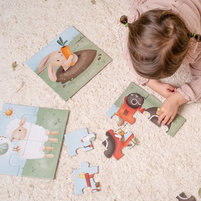 Little Dutch 4 in 1 Puzzle-Set Little Farm