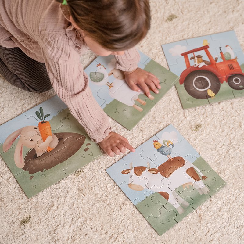 Little Dutch 4 in 1 Puzzle-Set Little Farm