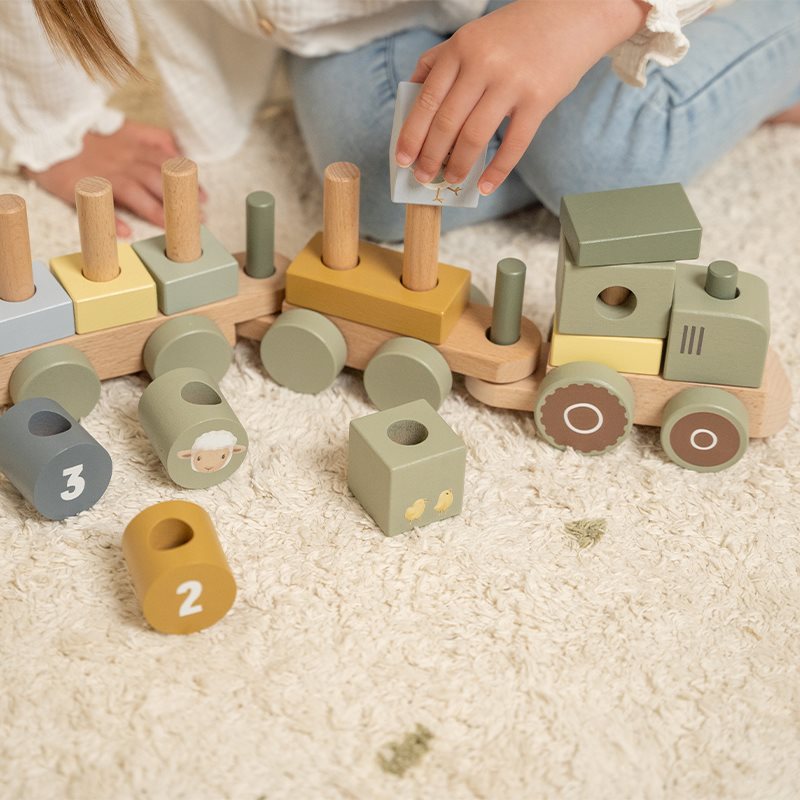 Holzzug Traktor Little Farm