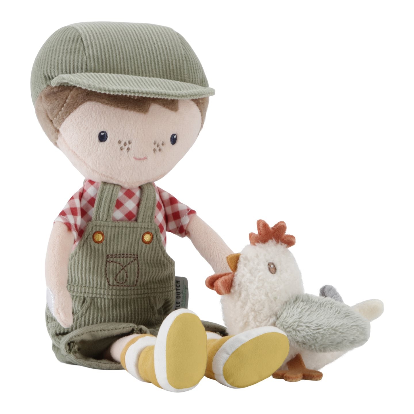 Little Dutch Kuschelpuppe Farmer Jim mit Huhn 35cm Little Farm