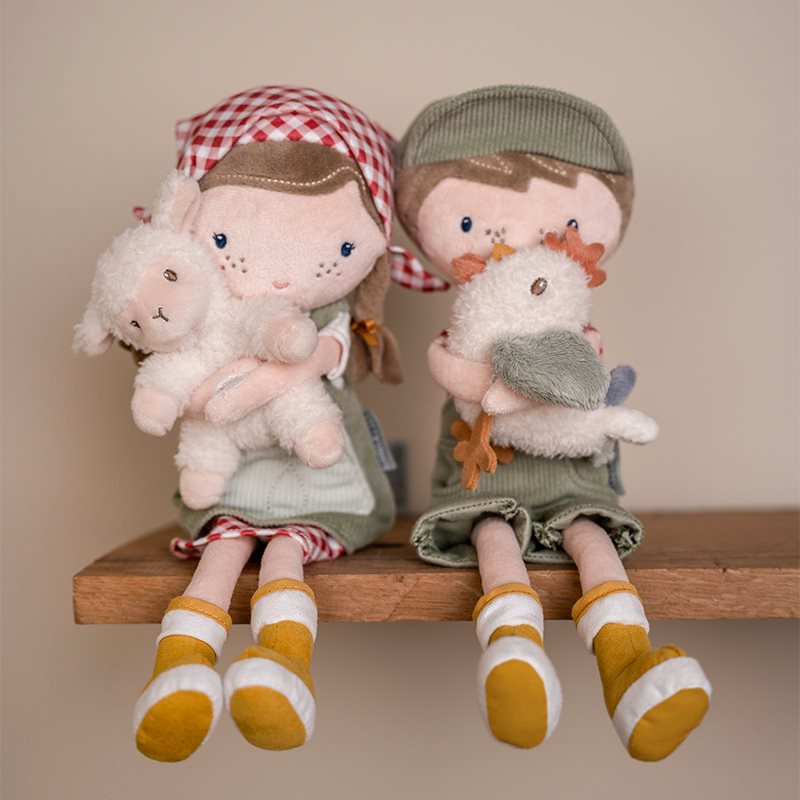 Little Dutch Kuschelpuppe Farmer Jim mit Huhn 35cm Little Farm