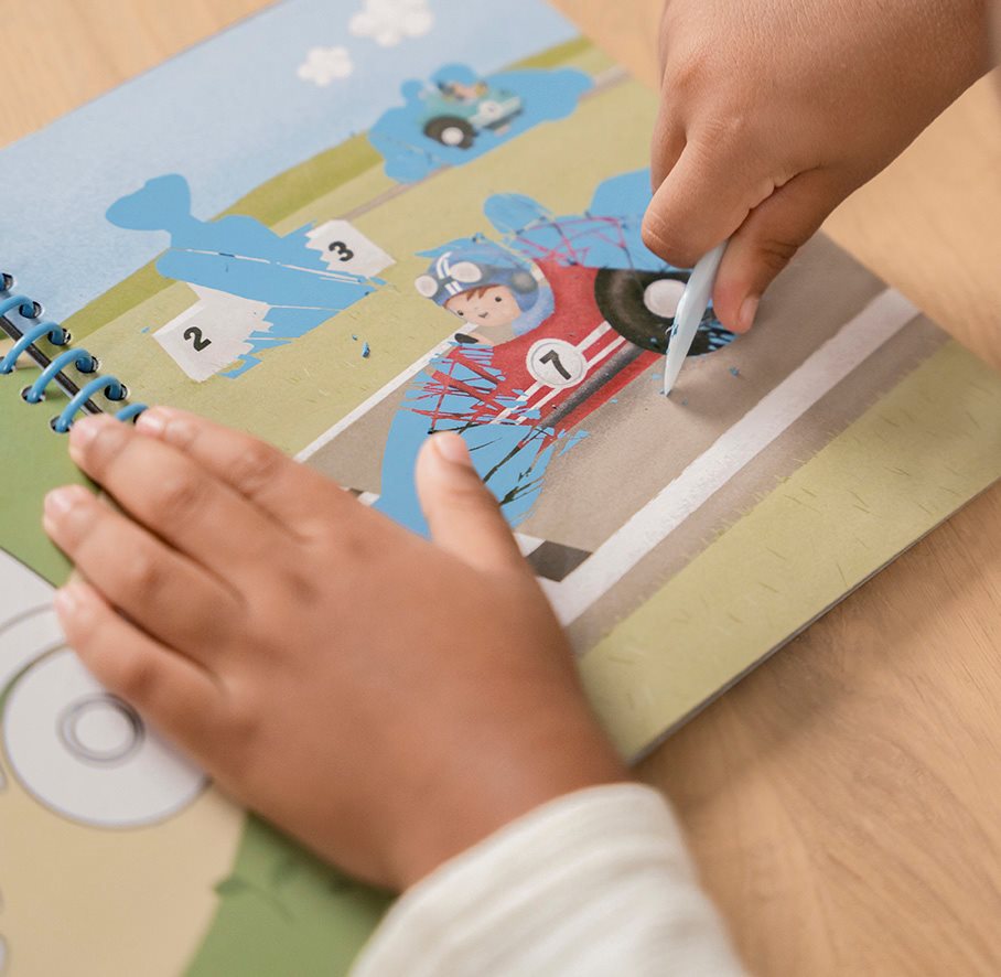 Kratzen und Zeichnen Buch Jim & Friends| Little Dutch