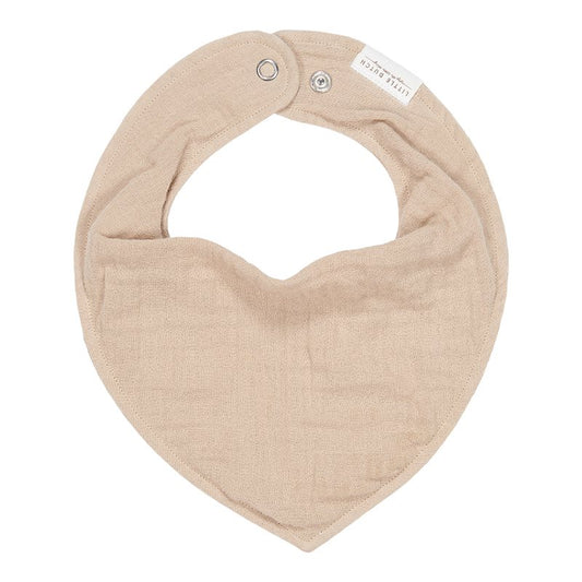 Bandana Lätzchen Musselin Beige Little Dutch