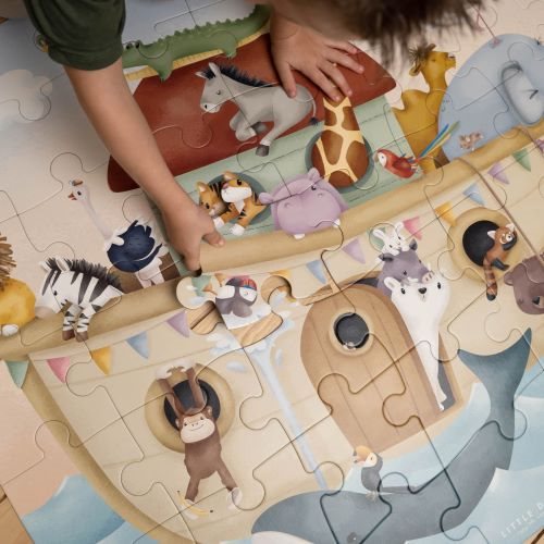 Little Dutch Puzzle XL Noah's Arche Großes Bodenpuzzle 44-teilig 84x97 cm