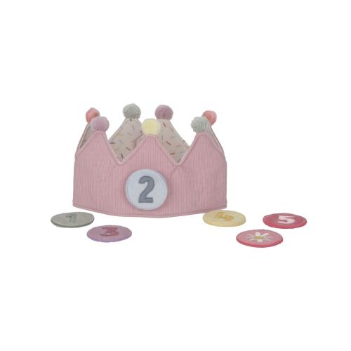 Little Dutch Geburtstagskrone mit Zahlen in Rosa
