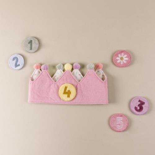 Little Dutch Geburtstagskrone mit Zahlen in Rosa