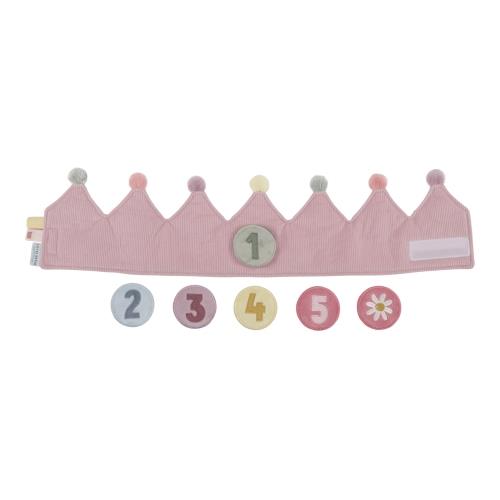 Little Dutch Geburtstagskrone mit Zahlen in Rosa