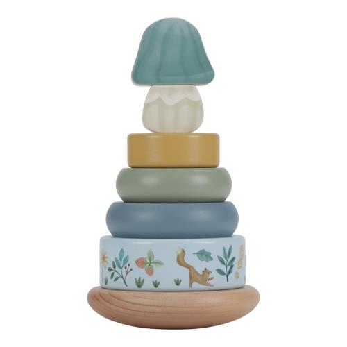 Little Dutch Holz-Stapelturm mit Ringen - Forest Friends