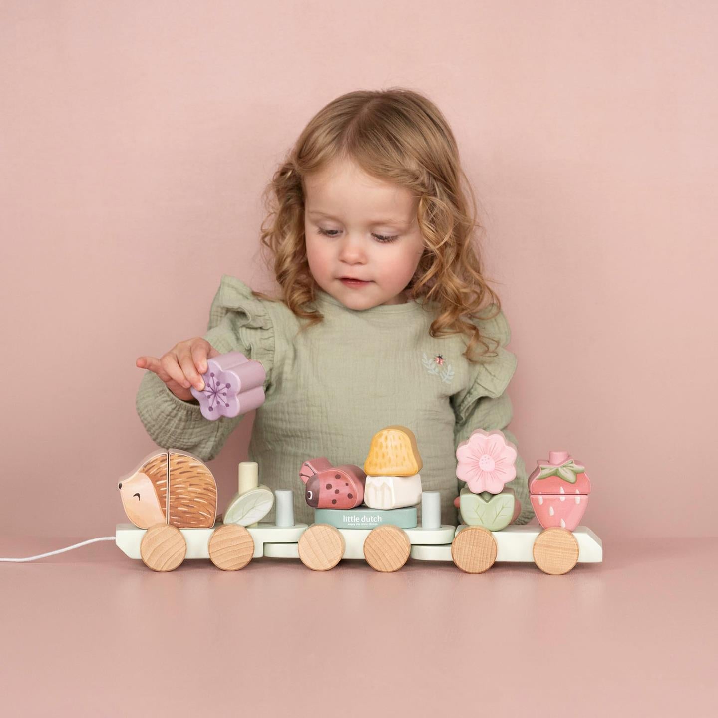 Little Dutch Eisenbahn mit Steck-Formen Igel - Fairy Garden