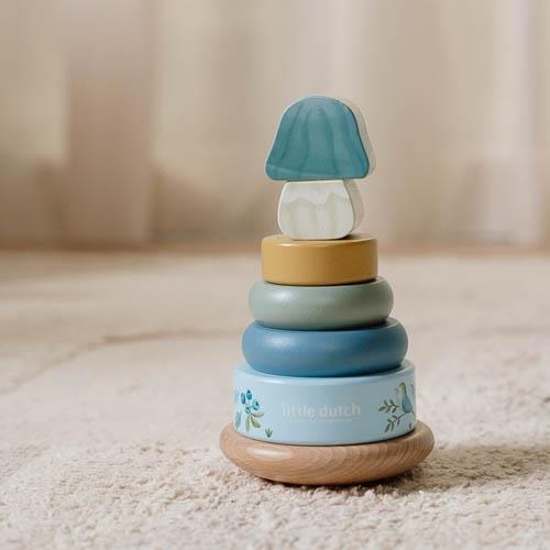 Little Dutch Holz-Stapelturm mit Ringen - Forest Friends