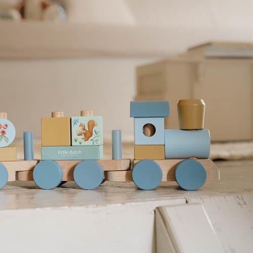 Little Dutch Eisenbahn mit Steck-Formen - Forest Friends