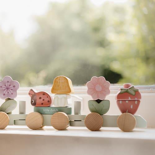Little Dutch Eisenbahn mit Steck-Formen Igel - Fairy Garden