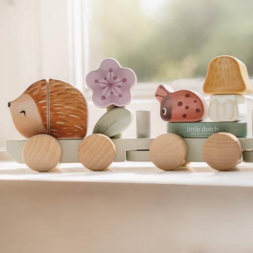 Little Dutch Eisenbahn mit Steck-Formen Igel - Fairy Garden