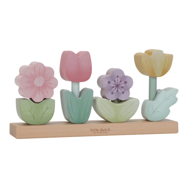 Little Dutch Holz- Stapel-Blumen Fairy Garden
