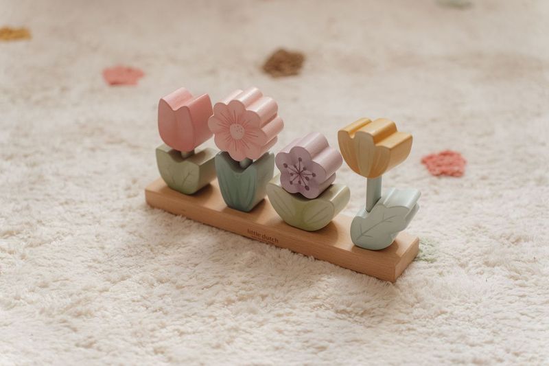 Little Dutch Holz- Stapel-Blumen Fairy Garden