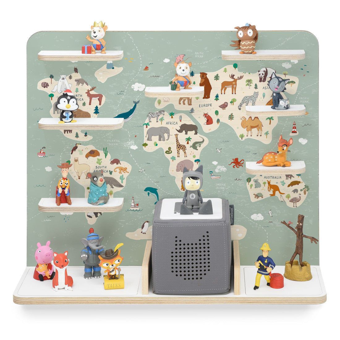 Atlas -Kinder Regal geeignet für die Musikbox