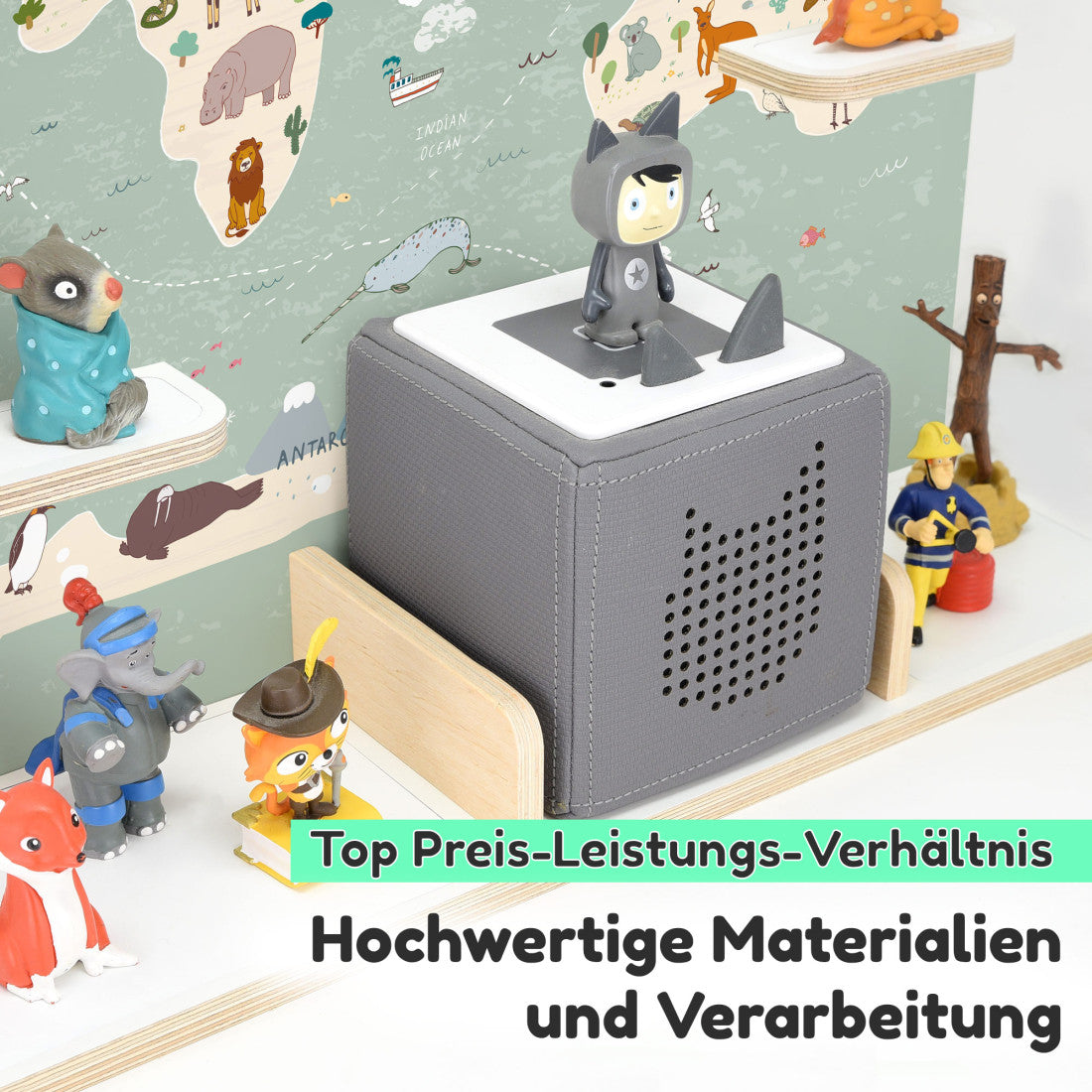 Atlas -Kinder Regal geeignet für die Musikbox