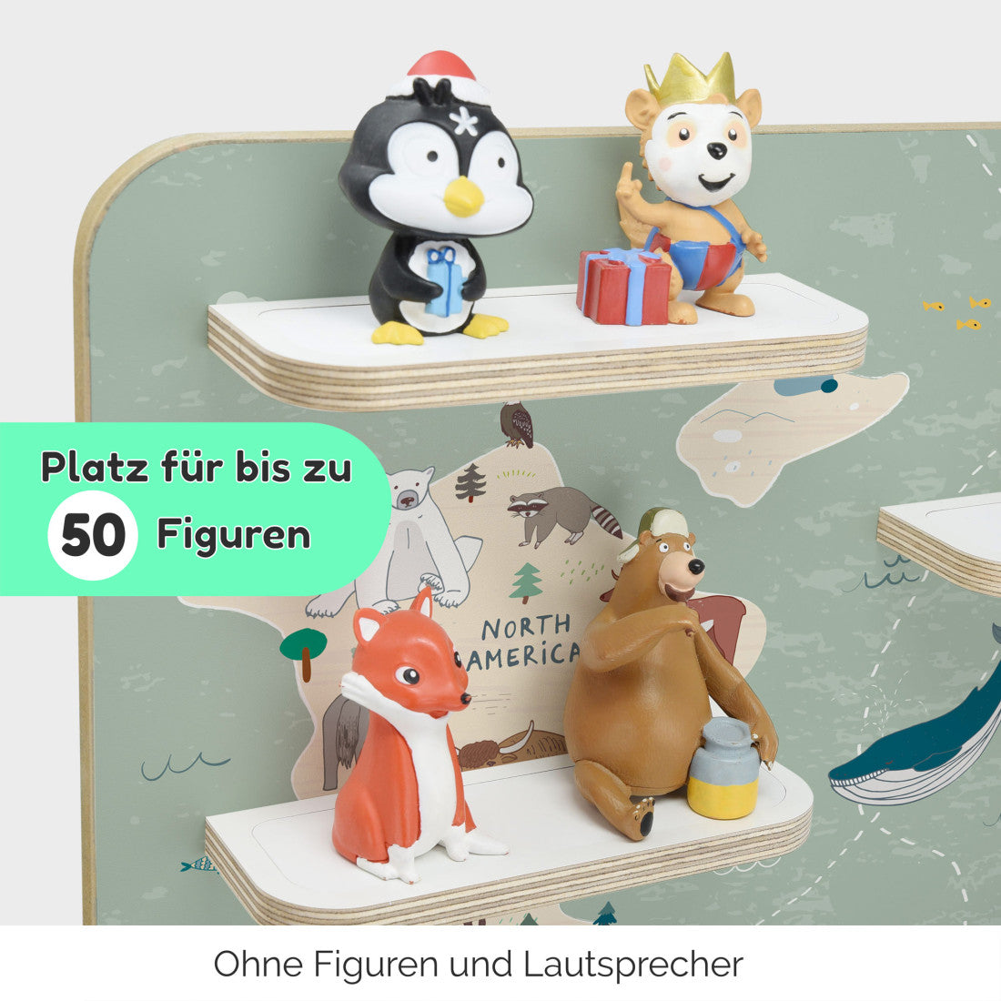 Atlas -Kinder Regal geeignet für die Musikbox