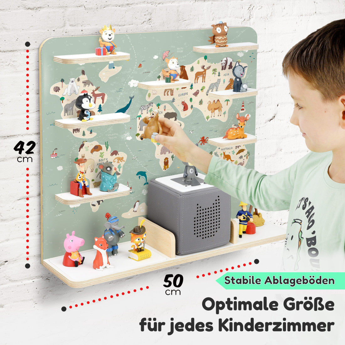 Atlas -Kinder Regal geeignet für die Musikbox