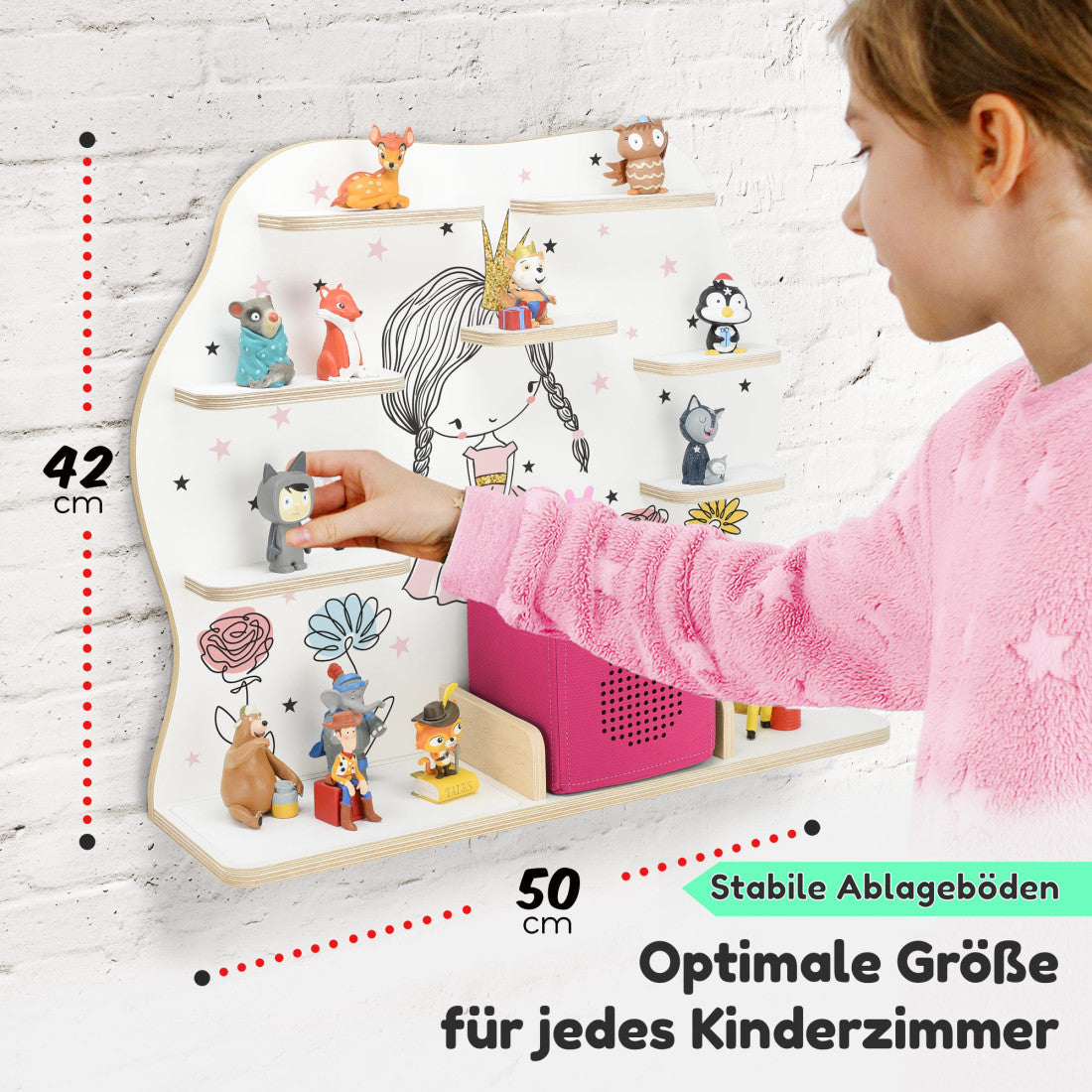 Prinzessin -Kinder Regal geeignet für die Musikbox