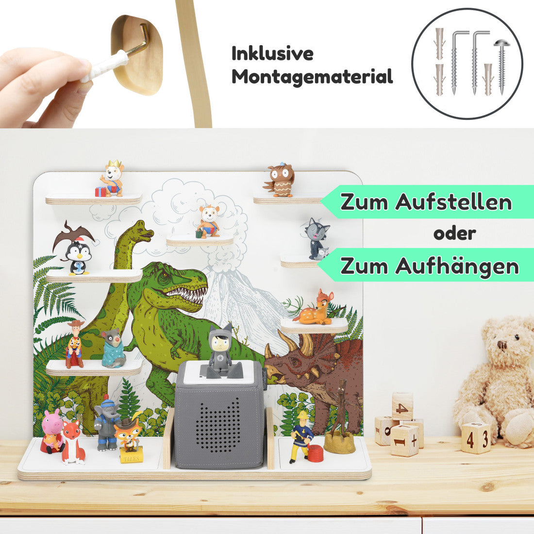 Dinomania -Kinder Regal geeignet für die Musikbox
