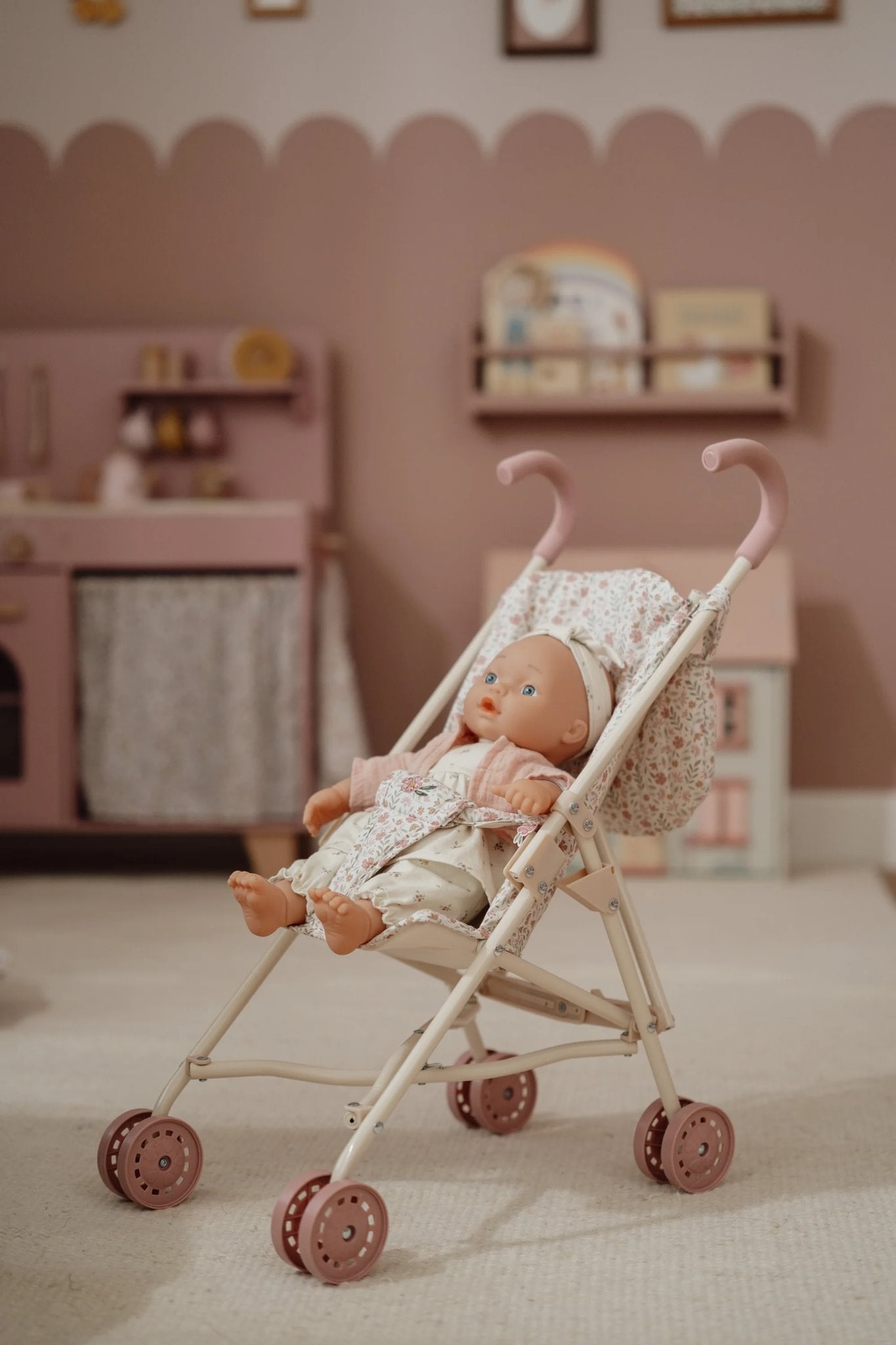Little Dutch Puppenbuggy aus Metall Soft Flowers