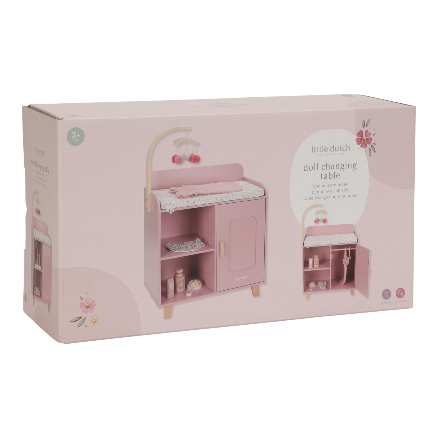 Little Dutch Puppenwickeltisch – Rosa FSC