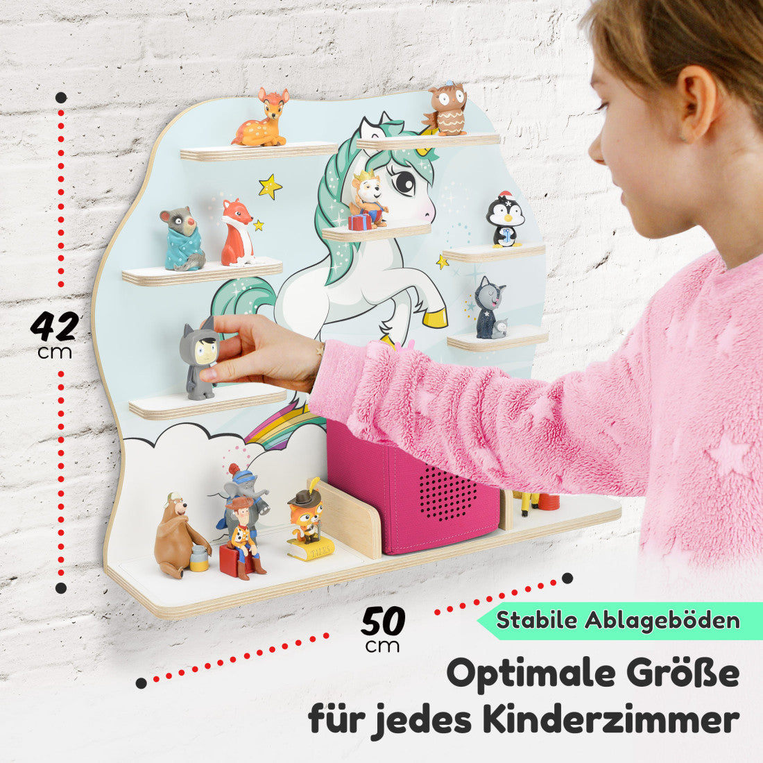 Einhorn -Kinder Regal geeignet für die Musikbox
