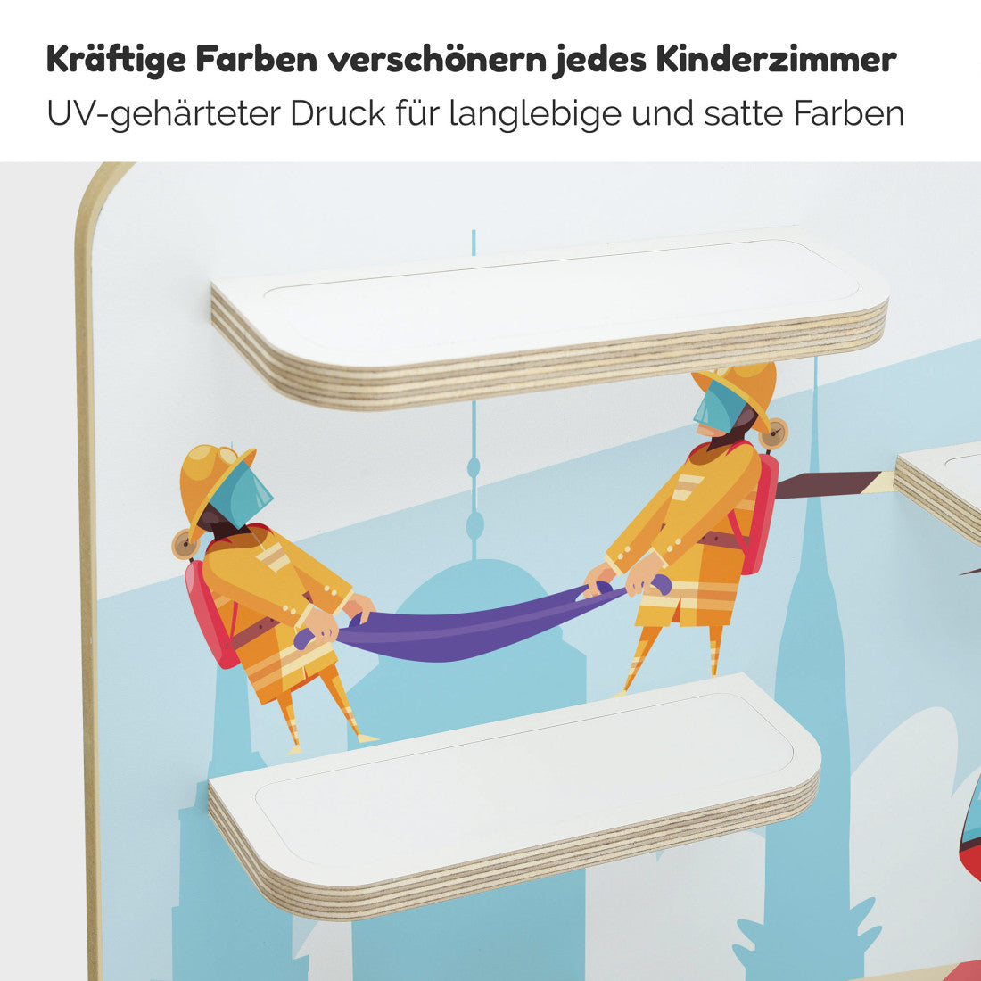 Feuerwehr -Kinder Regal geeignet für die Musikbox