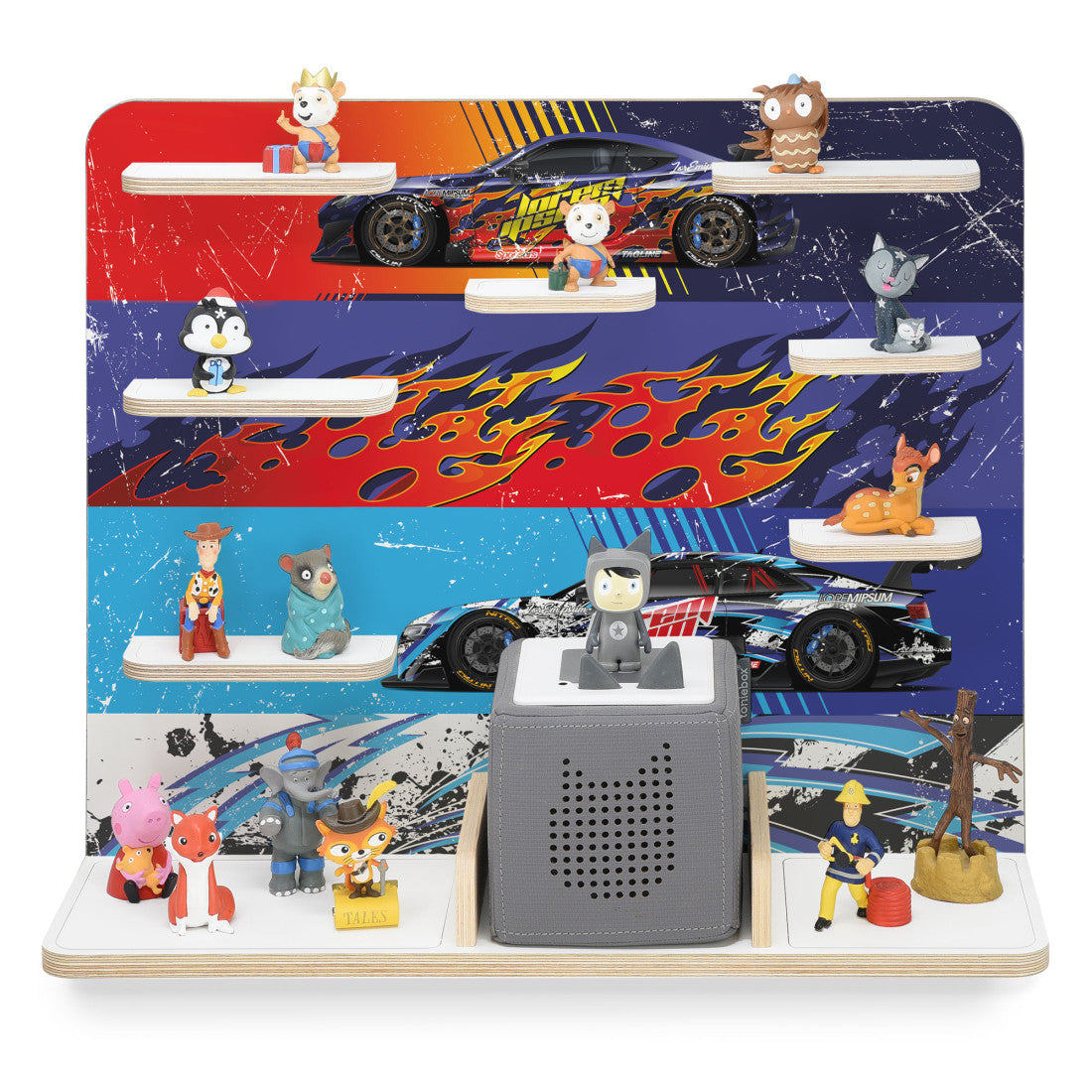 Racer -Kinder Regal geeignet für die Musikbox