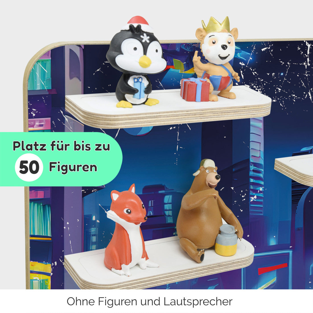 Robots -Kinder Regal geeignet für die Musikbox