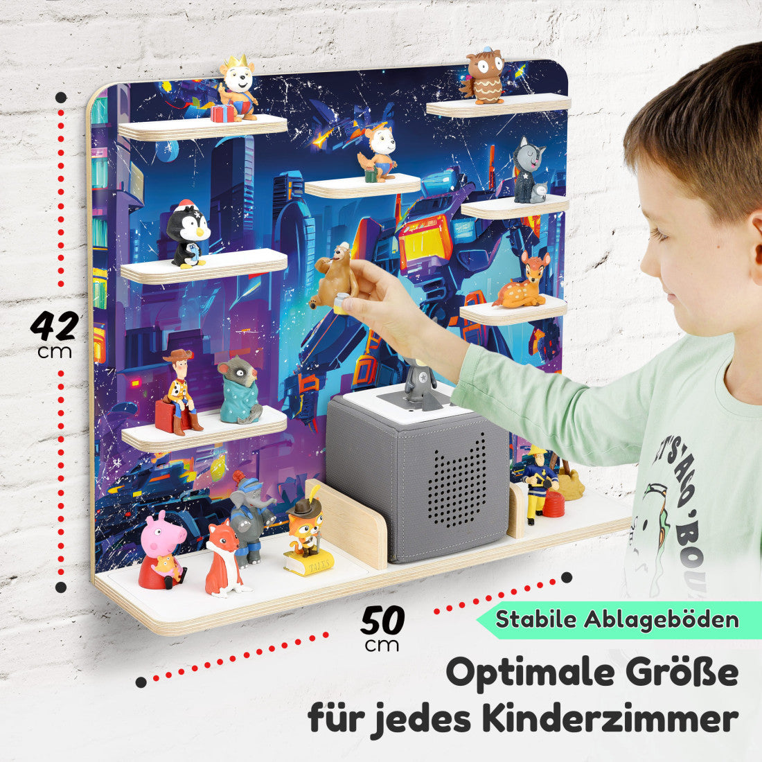 Robots -Kinder Regal geeignet für die Musikbox
