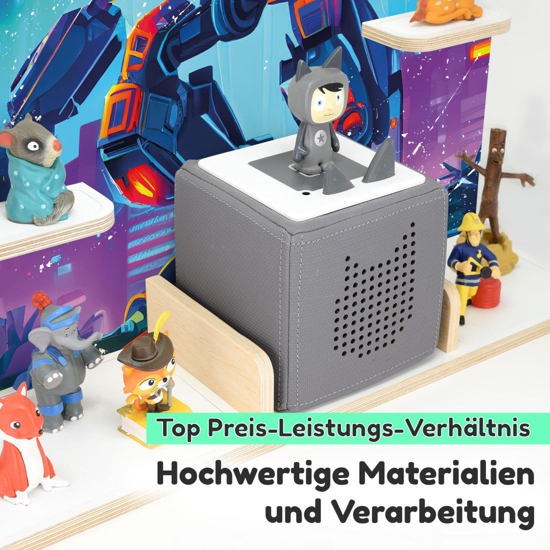 Robots -Kinder Regal geeignet für die Musikbox
