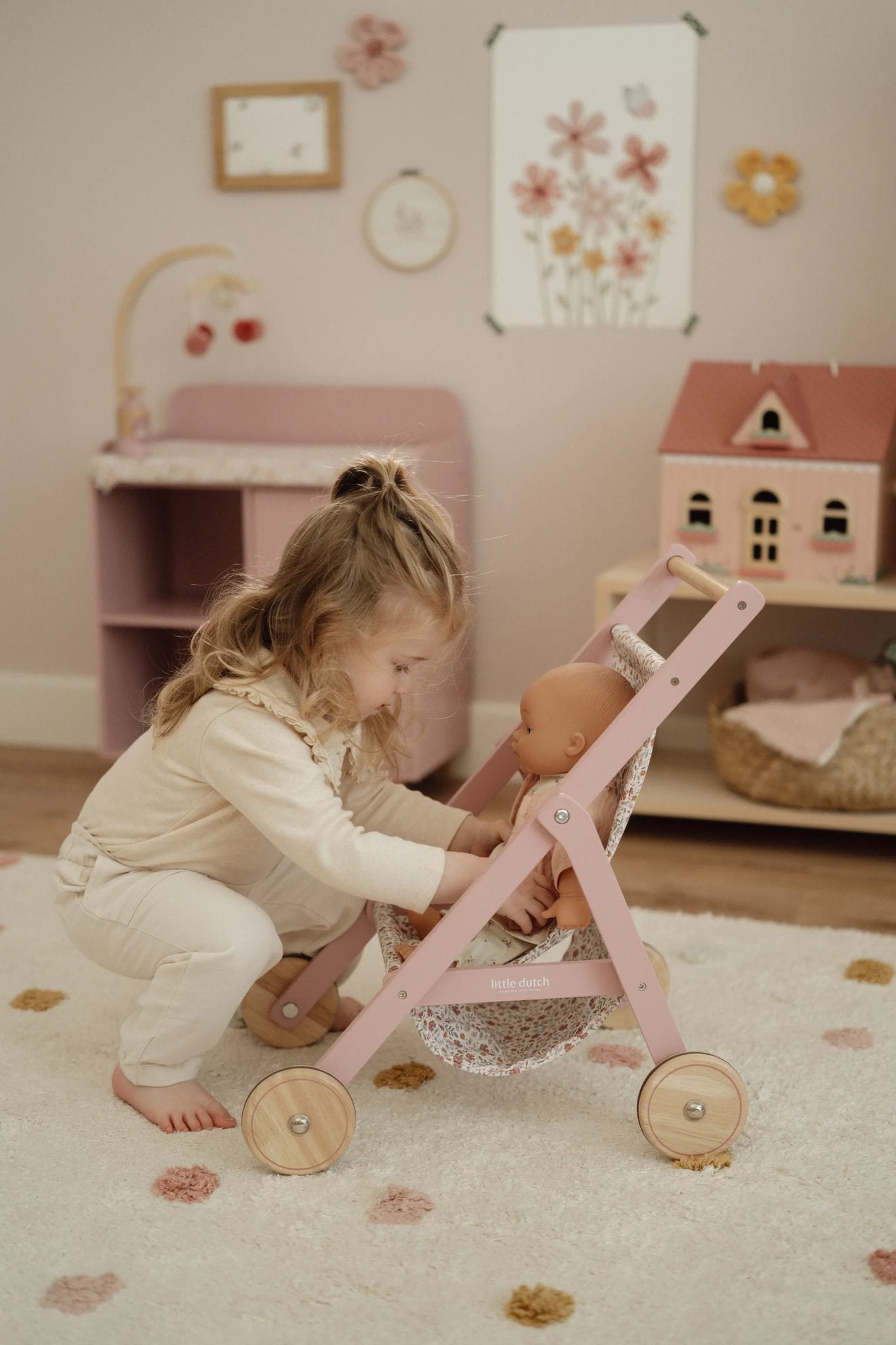 Little Dutch Puppenbuggy Holz FSC