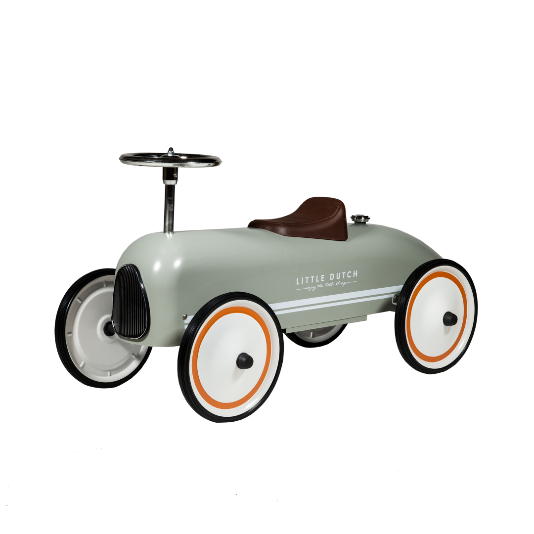 Little Dutch Retro Roller Laufauto - Olive Metall