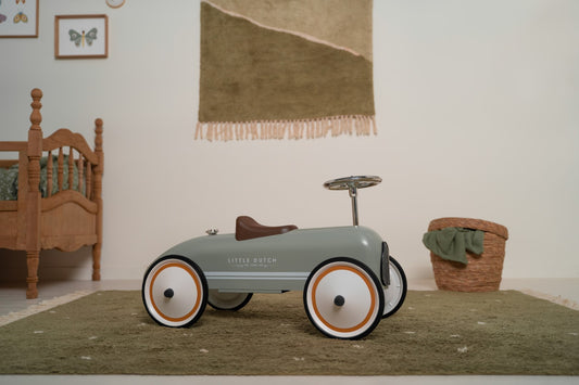 Little Dutch Retro Roller Laufauto - Olive Metall