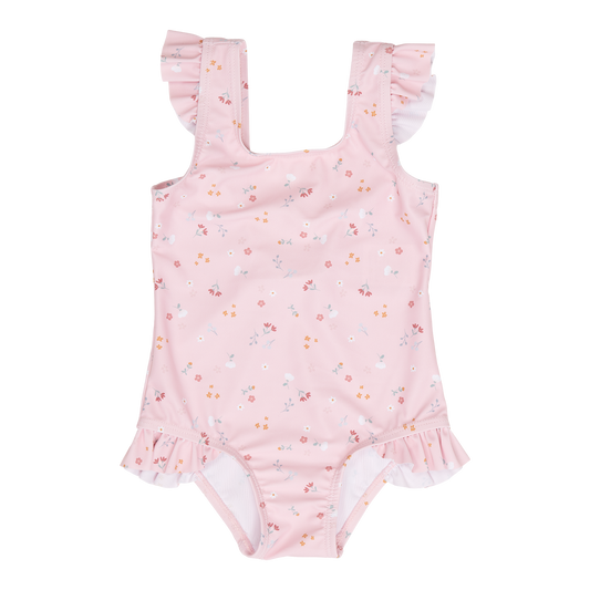 Badeanzug mit Rüschen Litte Pink Flowers Little Dutch