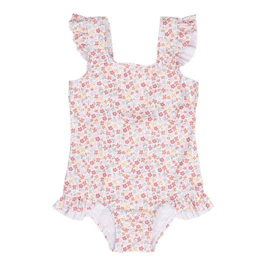 Badeanzug mit Rüschen Summer Flowers Little Dutch