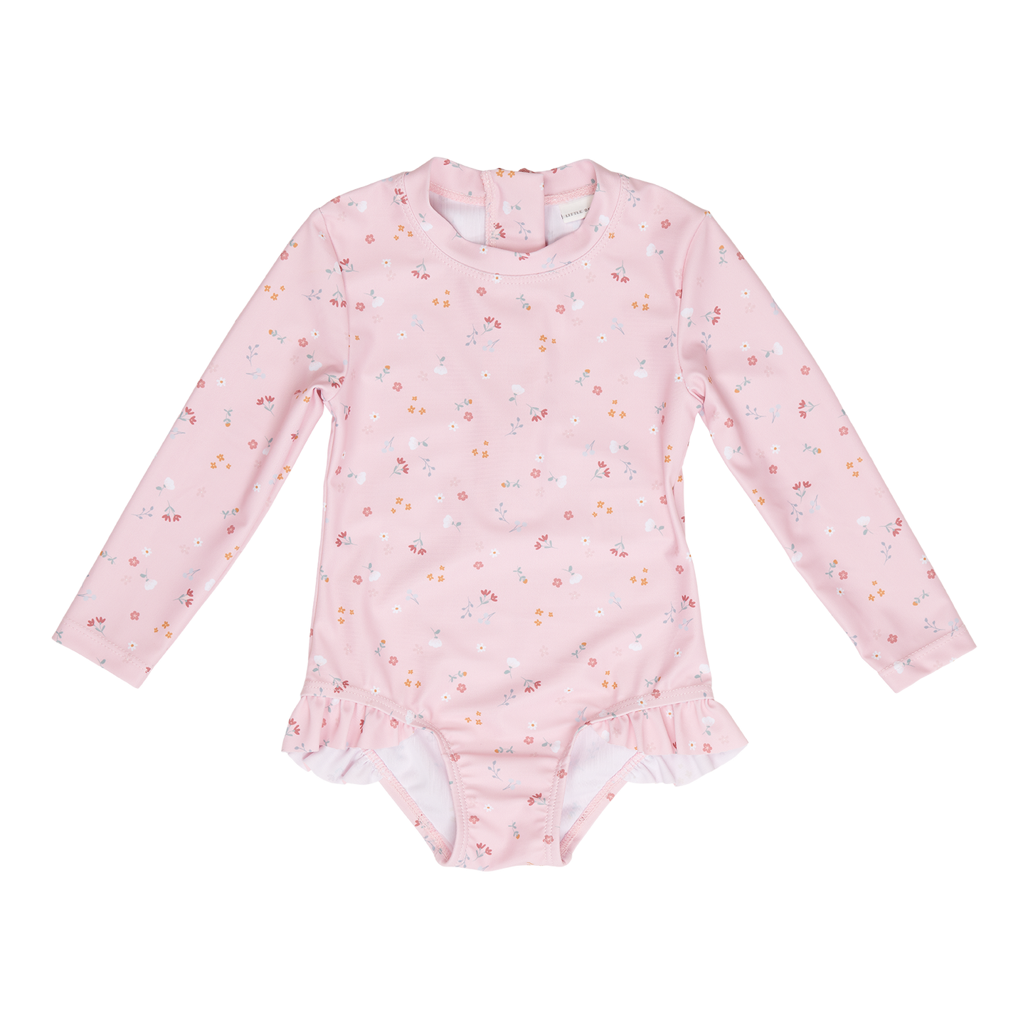 Badeanzug Langarm mit Rüschen Litte Pink Flowers Little Dutch