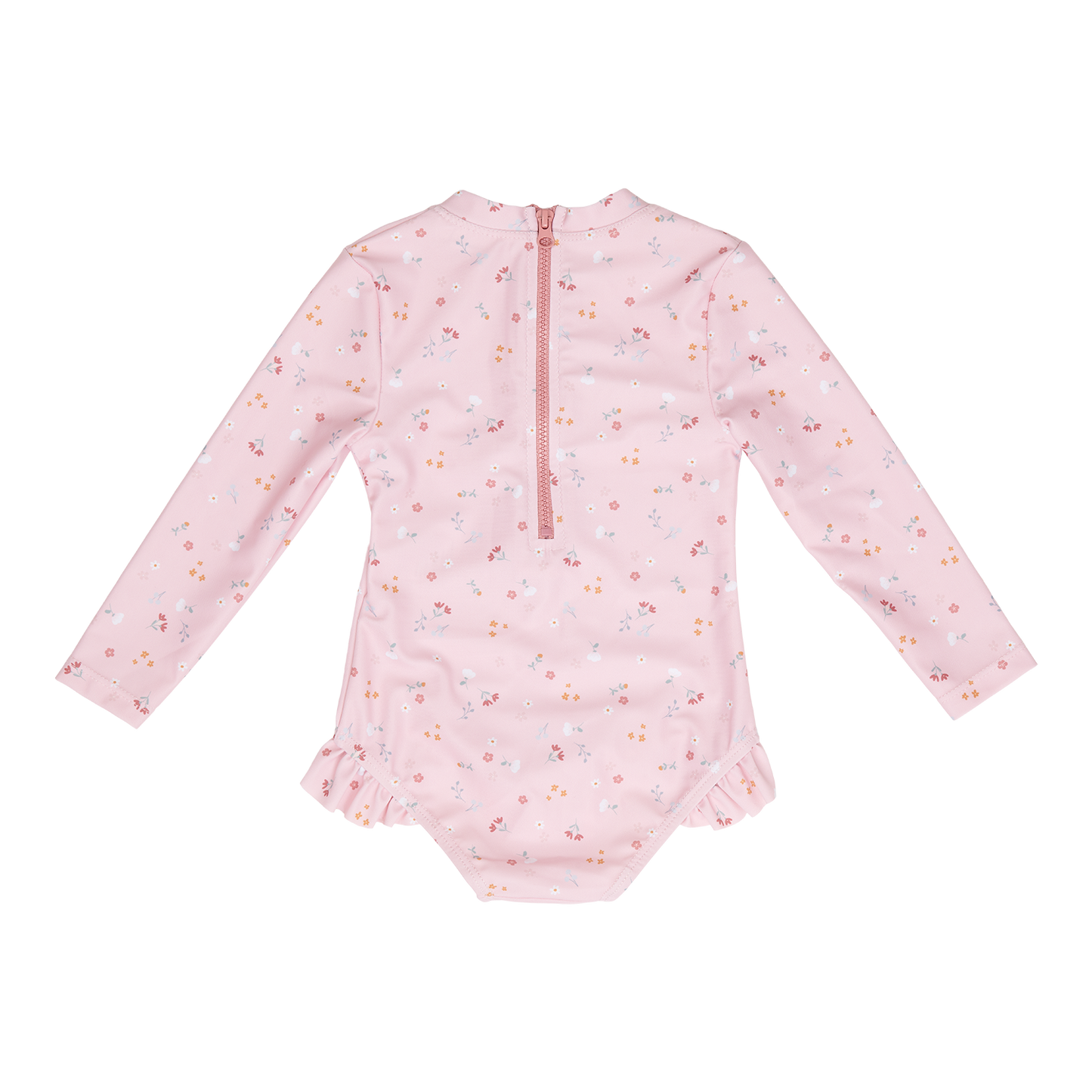 Badeanzug Langarm mit Rüschen Litte Pink Flowers Little Dutch