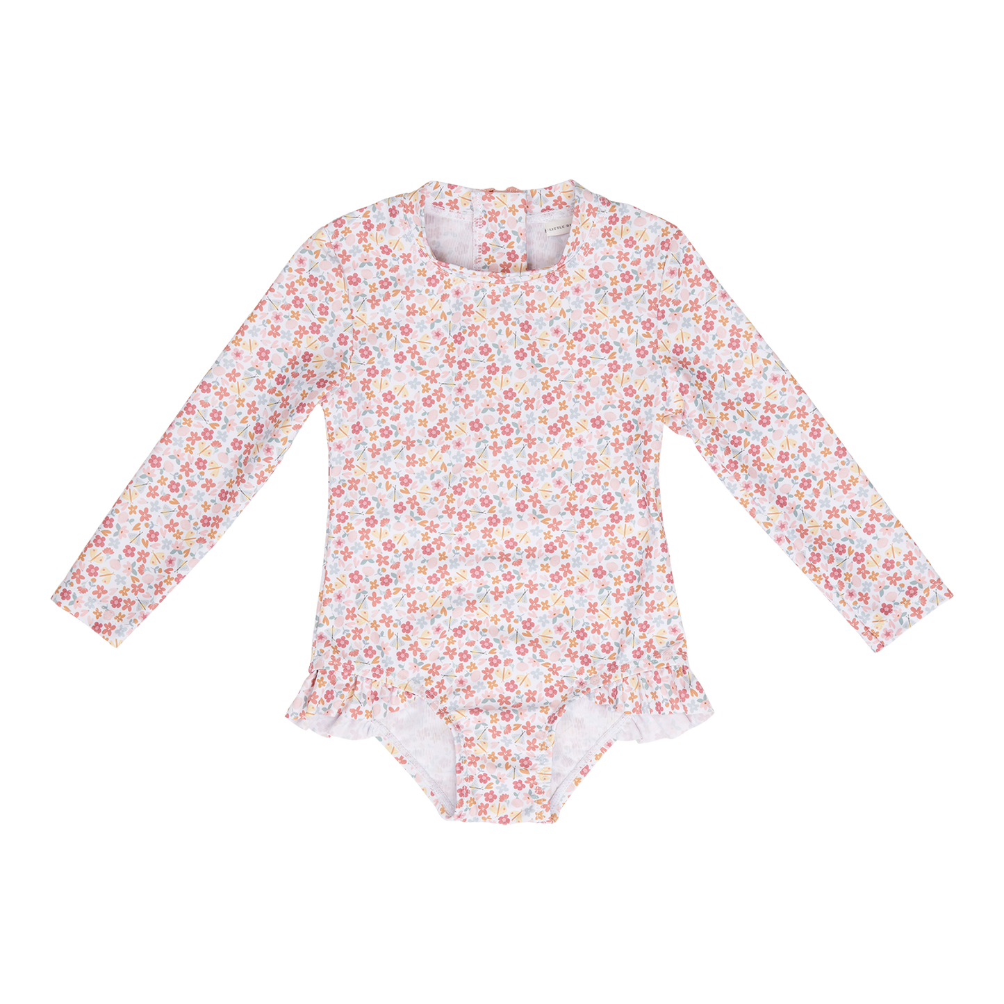 Badeanzug Langarm mit Rüschen Summer Flowers Little Dutch