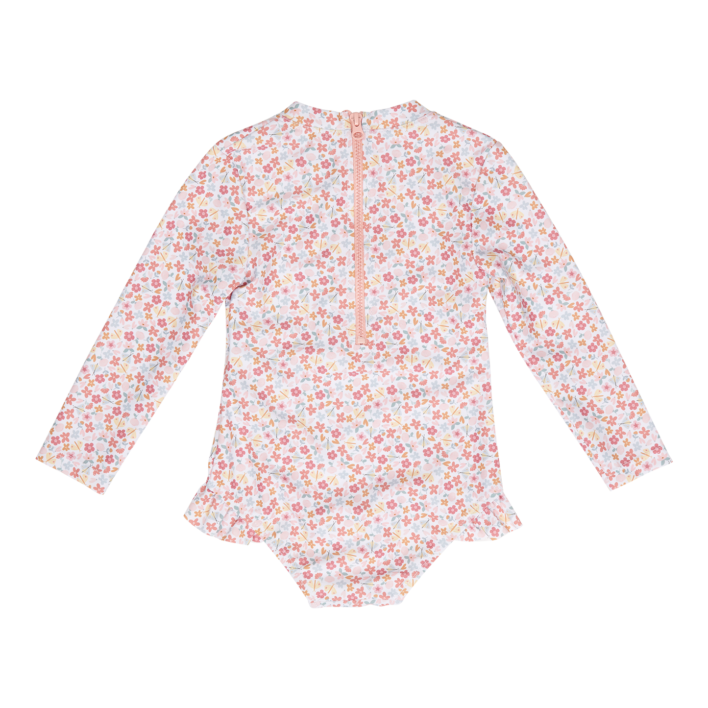 Badeanzug Langarm mit Rüschen Summer Flowers Little Dutch