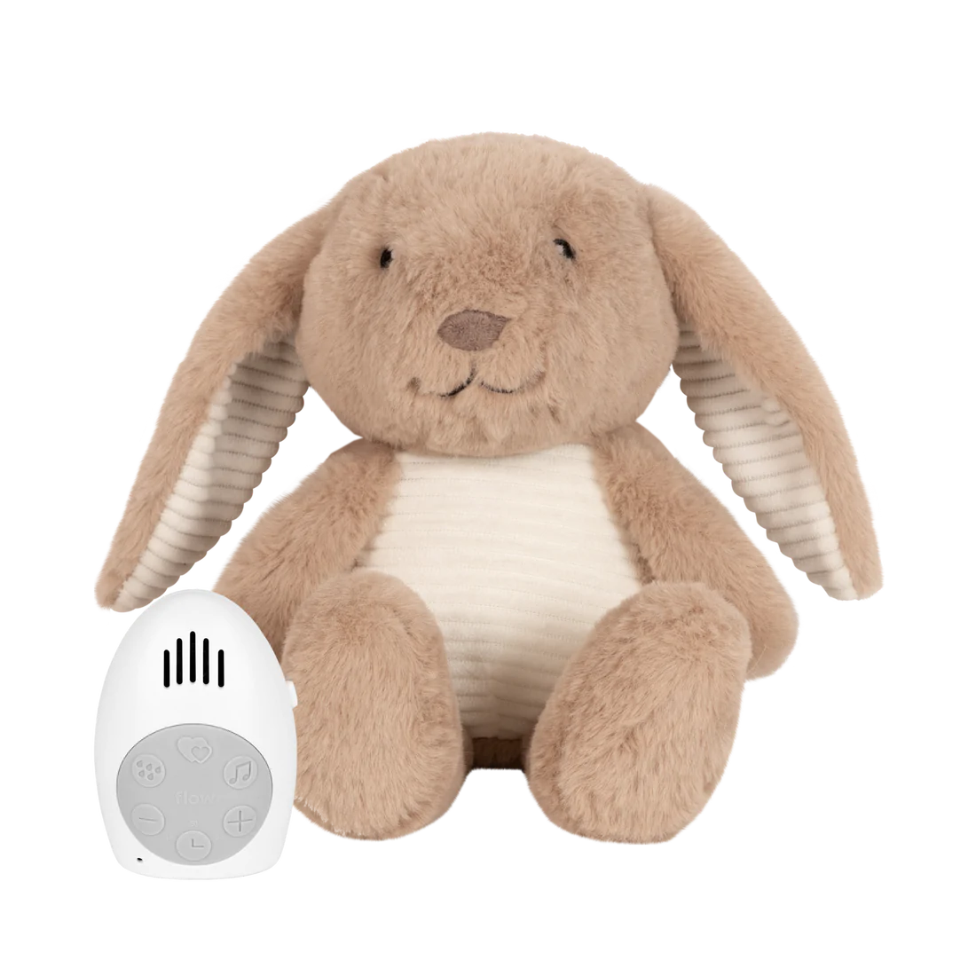 Flow Amsterdam Milo der Hase braun Plüschtier mit Herzschlag Einschlafhilfe Stofftier mit Musikbox