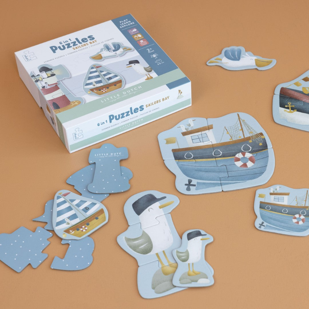 Little Dutch 6 in 1 Puzzle Sailors Bay FSC