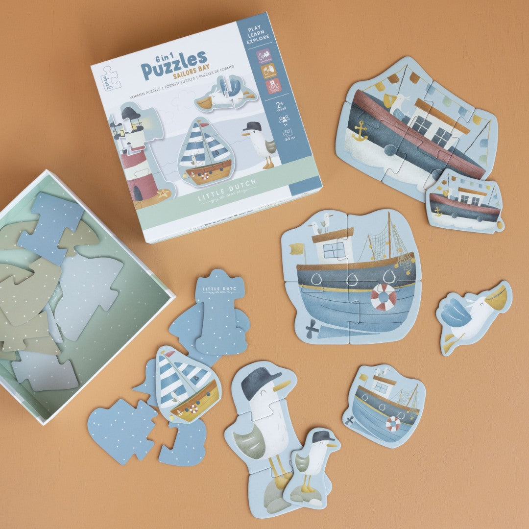 Little Dutch 6 in 1 Puzzle Sailors Bay FSC