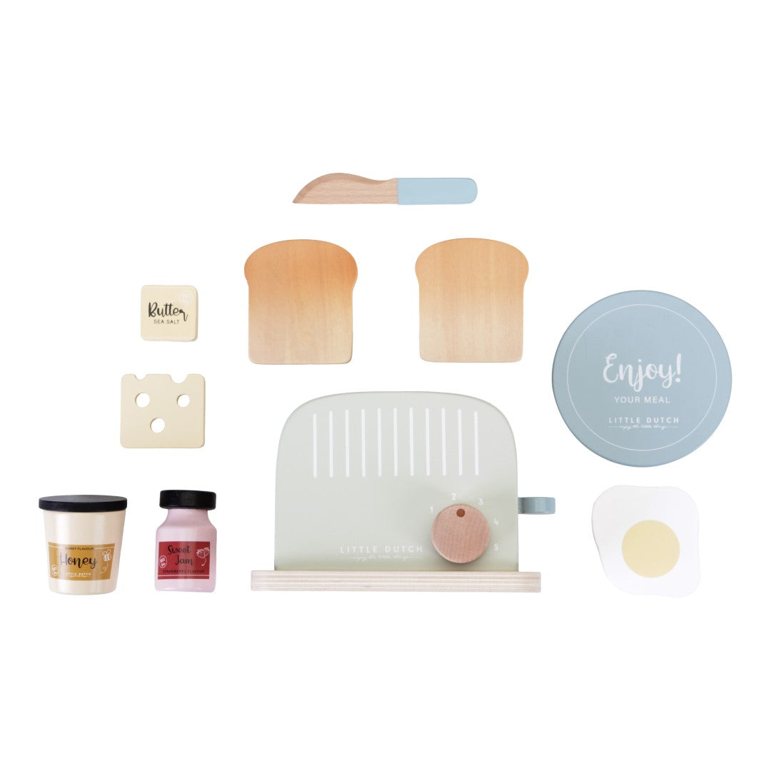 Little Dutch Holz Toaster Set 10-teilig FSC New Kollektion Essentials