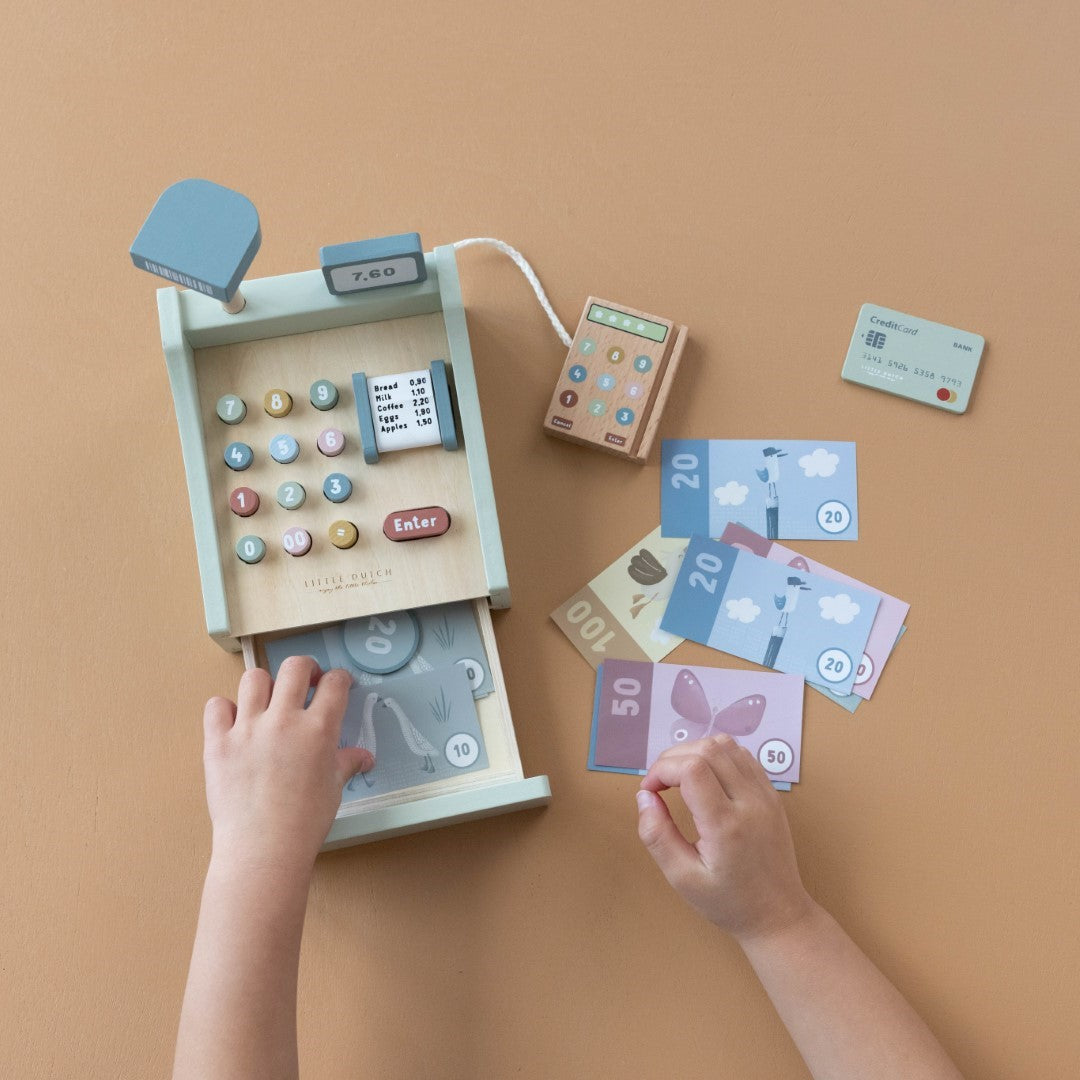 Little Dutch Holz Spielkasse mit Scanner FSC New Kollektion Essentials