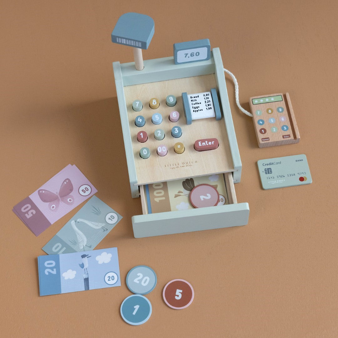 Little Dutch Holz Spielkasse mit Scanner FSC New Kollektion Essentials