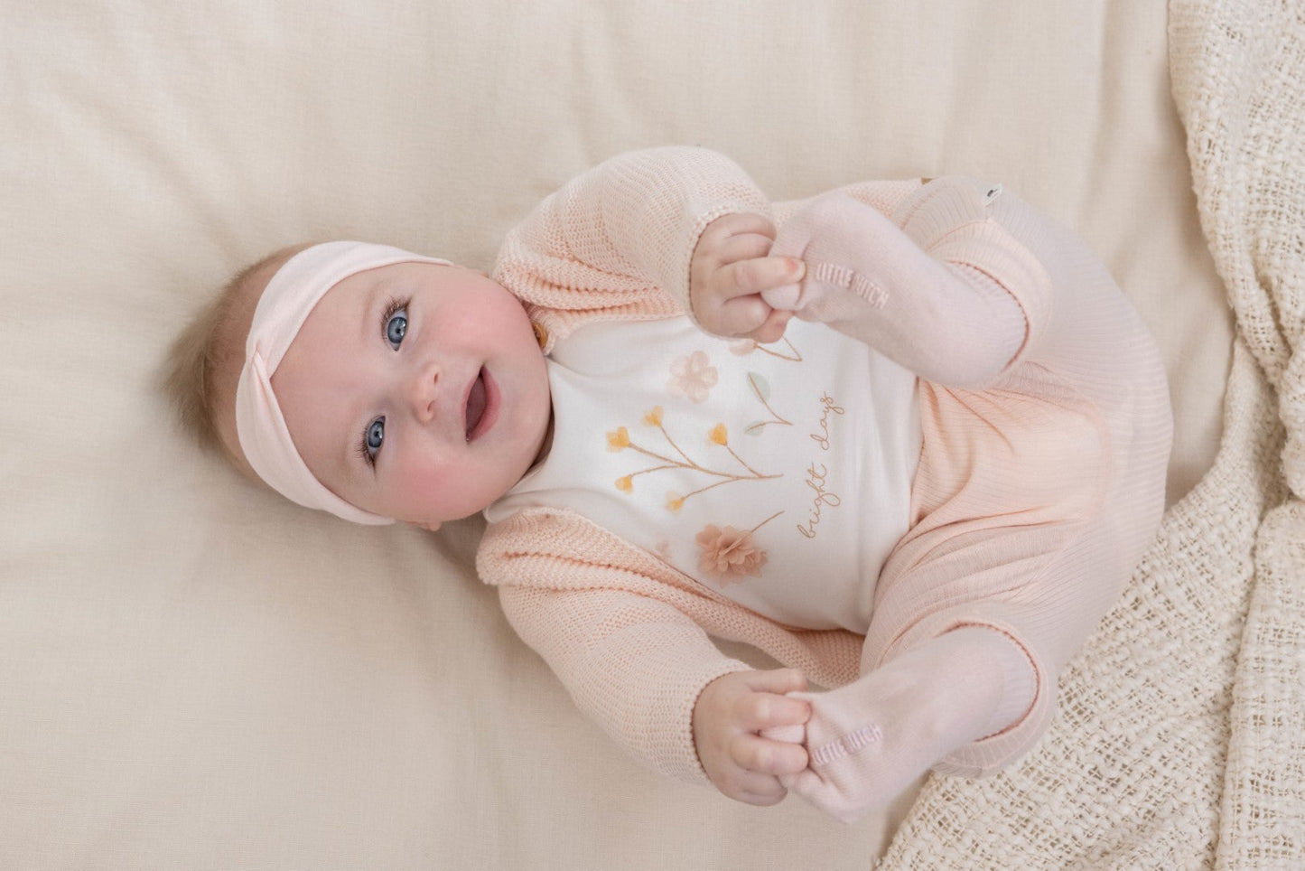 Little Dutch Stirnbändern Baby Set mit zwei Flowers & Butterflies/Pink