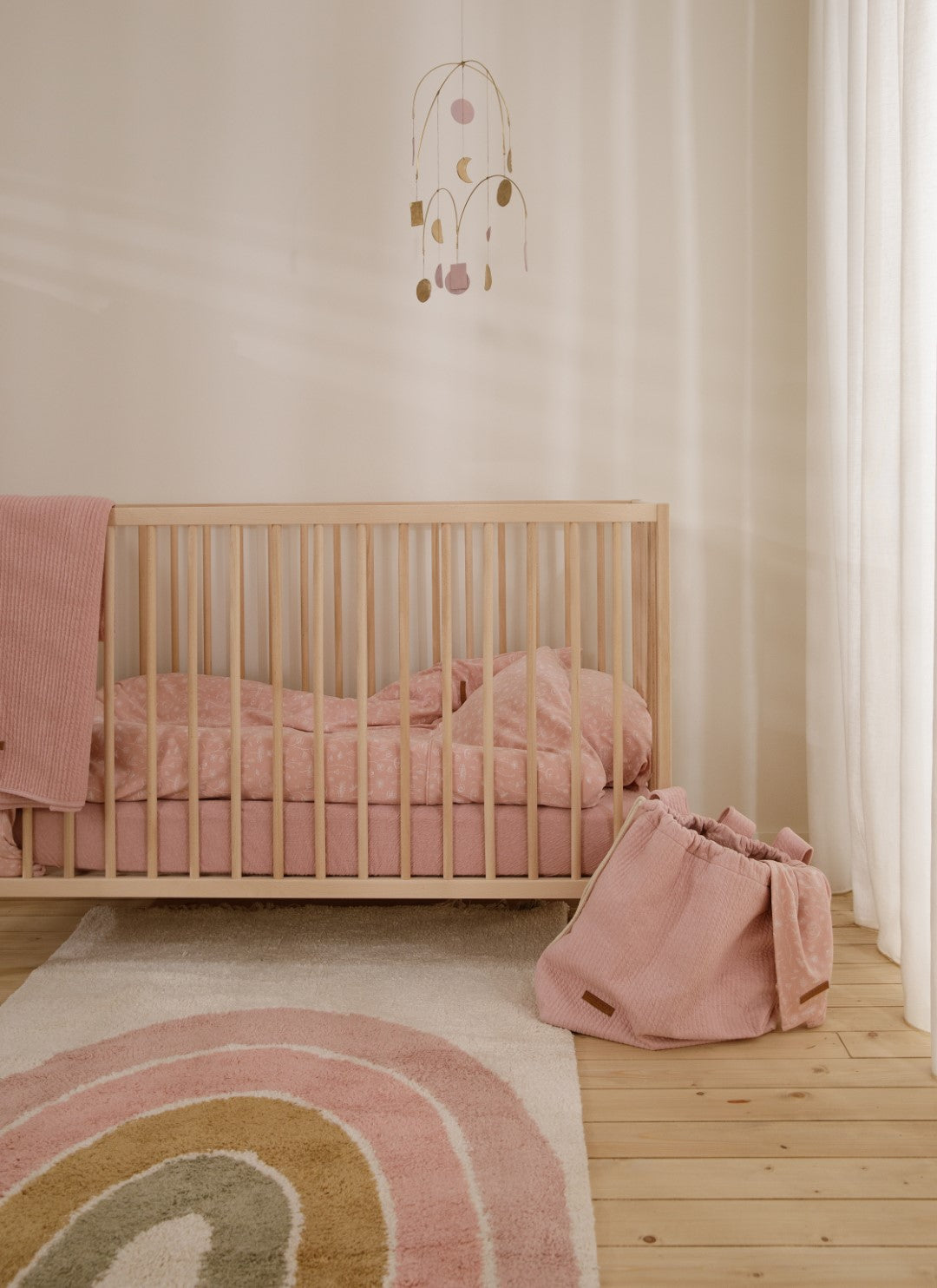 Kinderbettlaken 70x140cm Wild Flowers Pink Kollektion